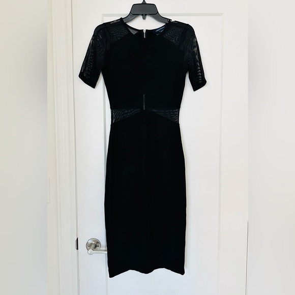 French connection black fitted dress size S US 6 - Picture 1 of 7
